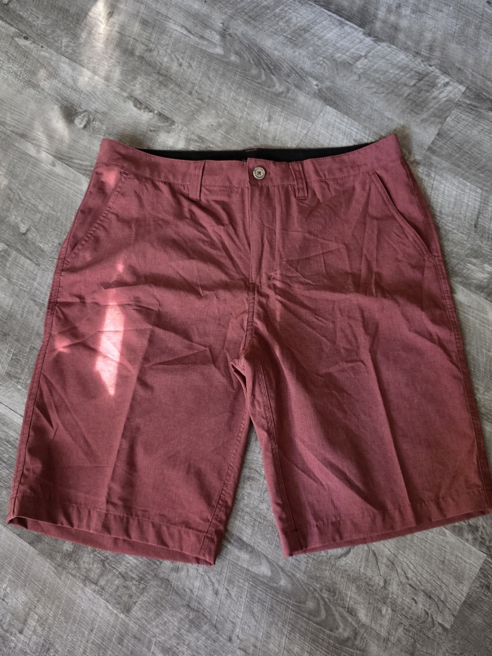 Hybrid & company Men's Burgundy Flat Front Shorts